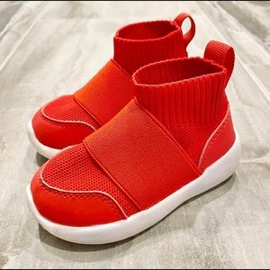 H&M Knit Hi Top Sneaker Red 4/5